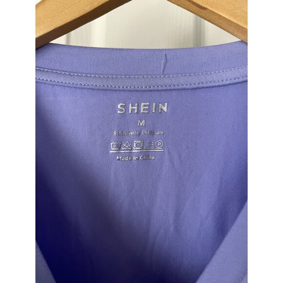SHEIN Purple Graphic Tee Size M Intense Feelings Statue Art Bubblegum - Picture 2 of 4